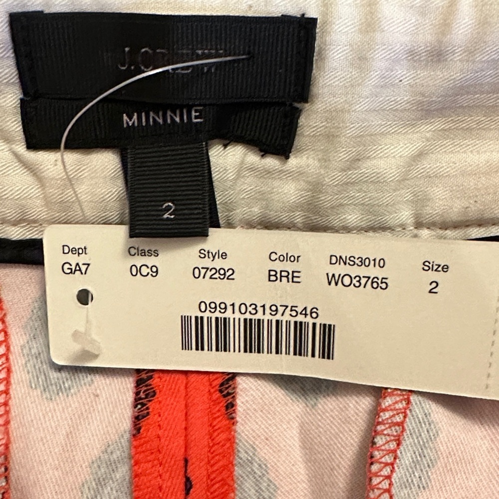 J. Crew Minnie Pink and Blue Paisley Capris - Picture 2 of 4